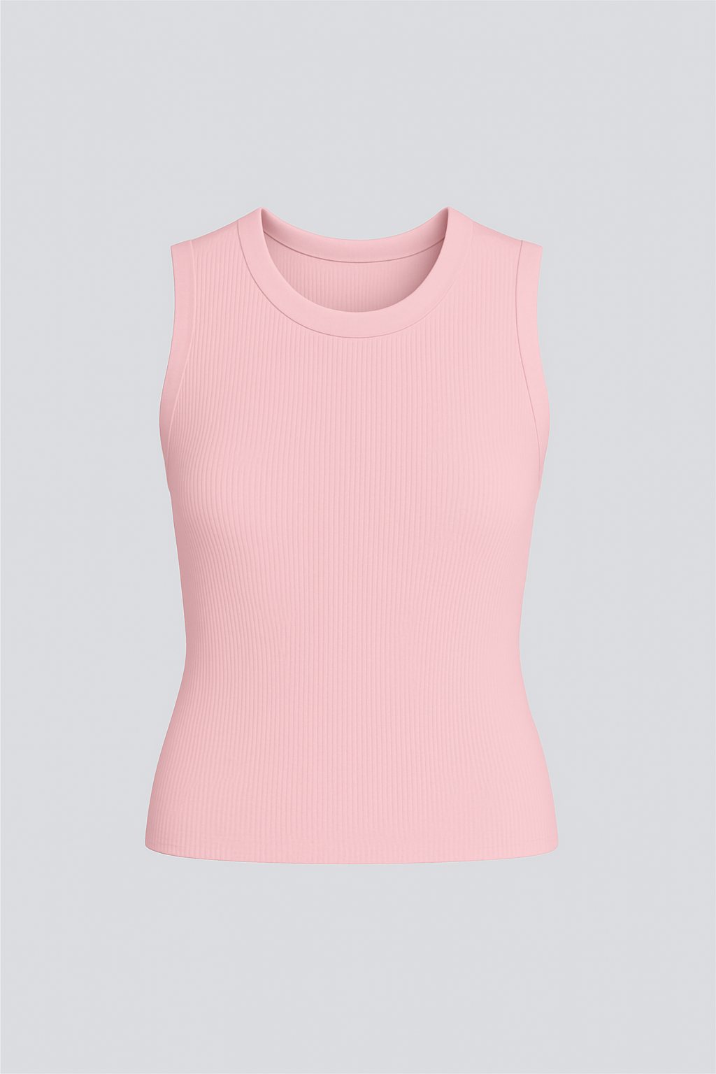 Ribbed Sleeveless cotton top - Blue