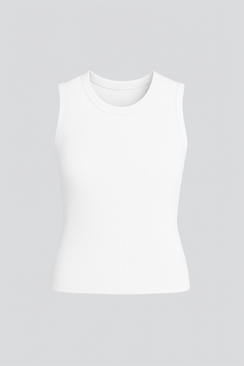 Ribbed Sleeveless cotton top - Blue