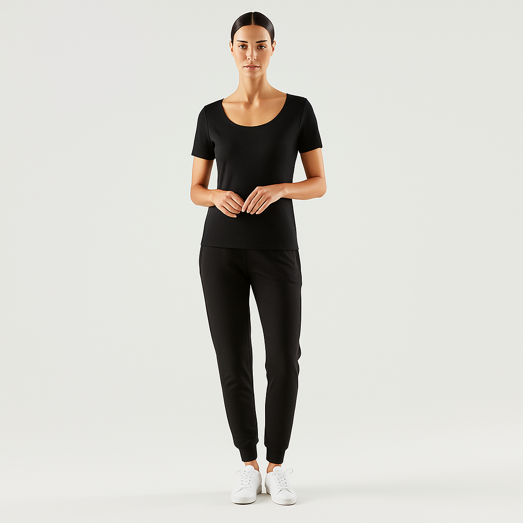 Wide neck - short sleeve