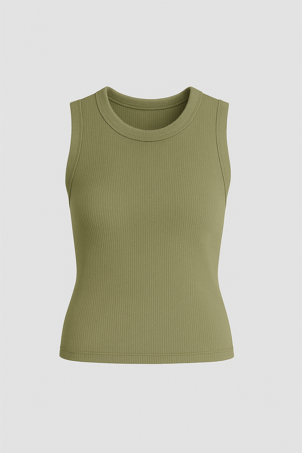 Ribbed Sleeveless cotton top - Blue