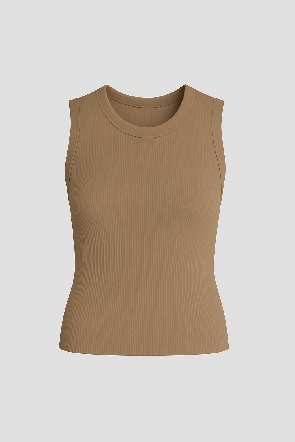 Ribbed Sleeveless cotton top - Blue