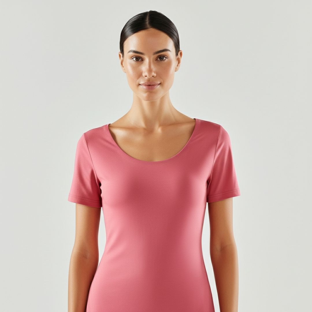 Wide neck - short sleeve