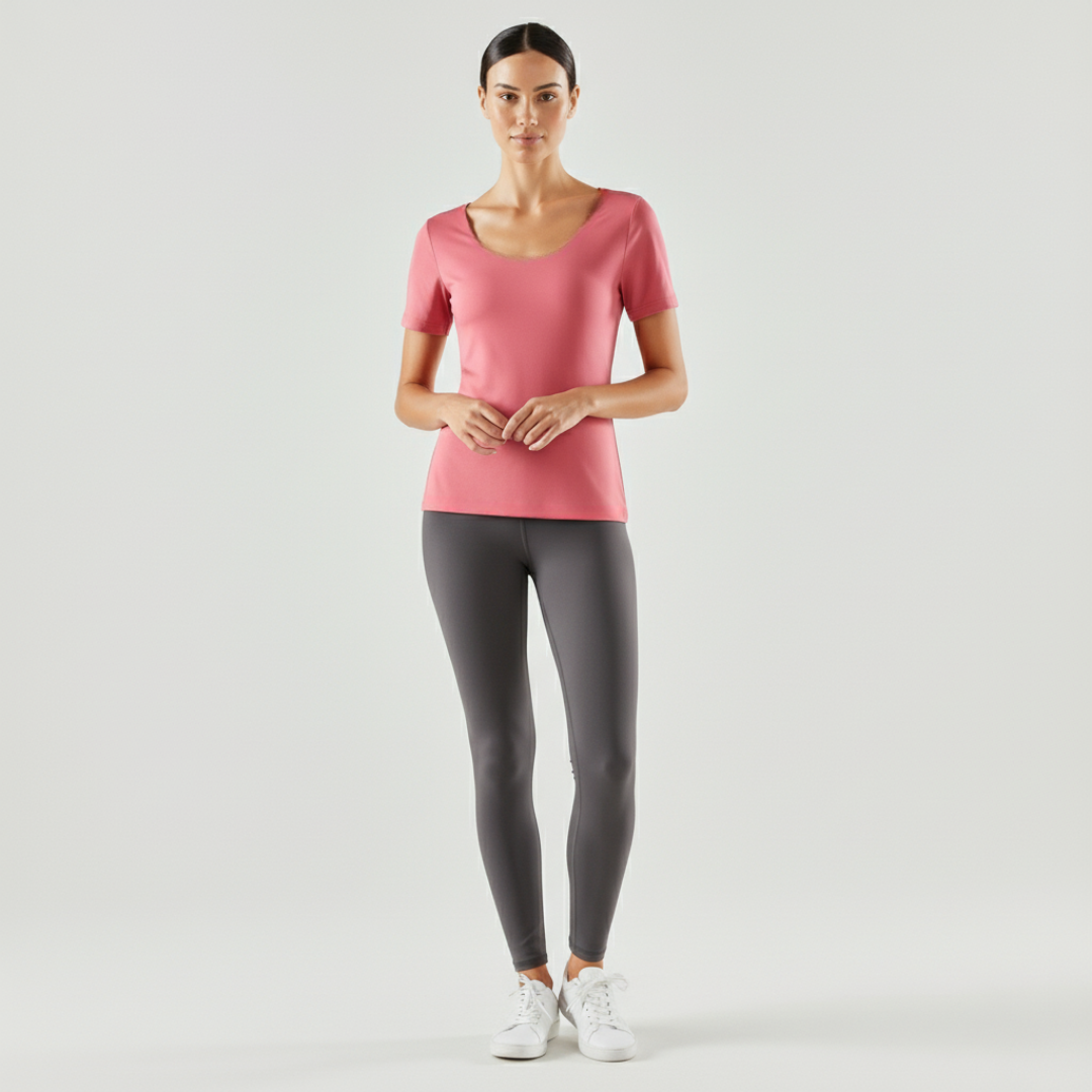 Wide neck - short sleeve