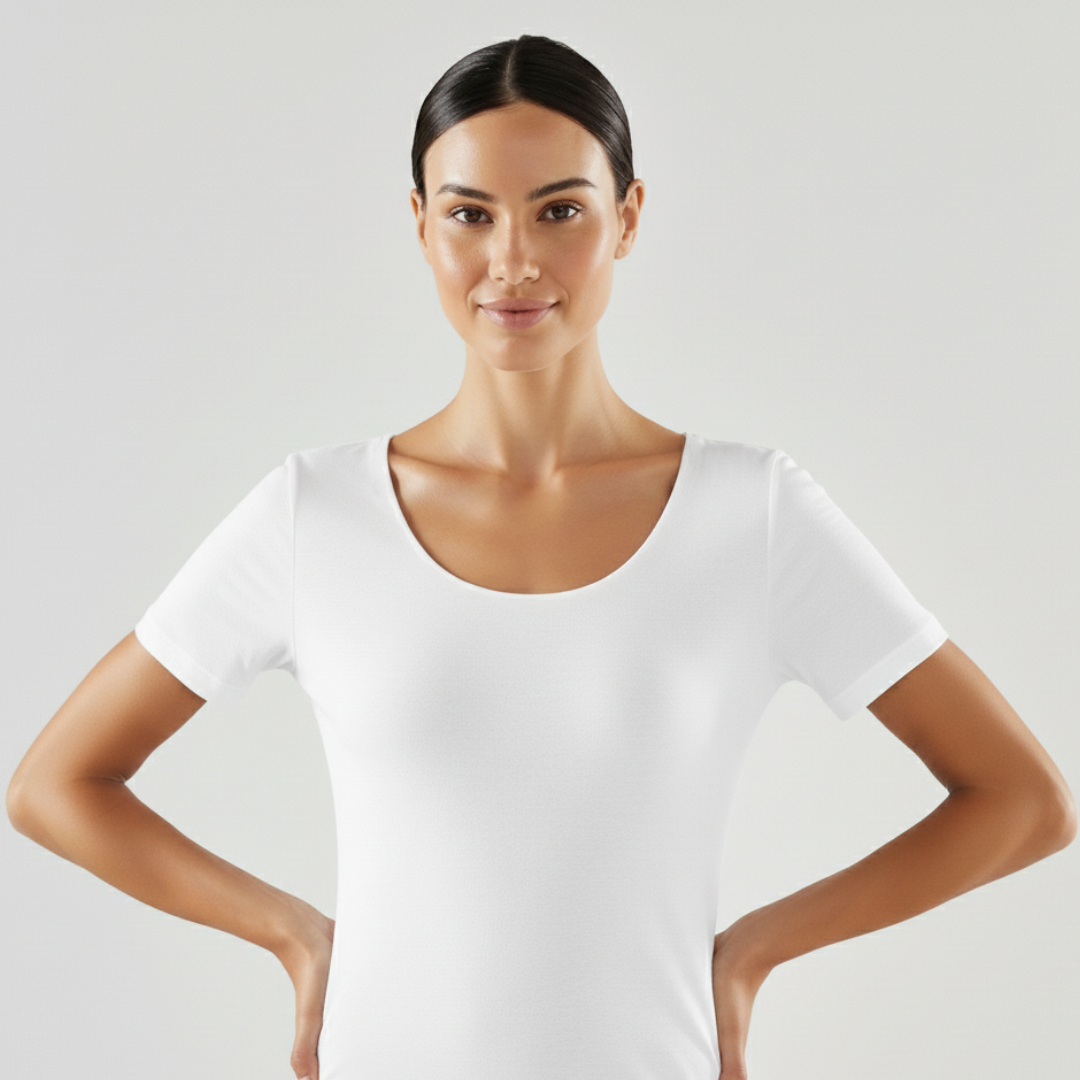 Wide neck - short sleeve