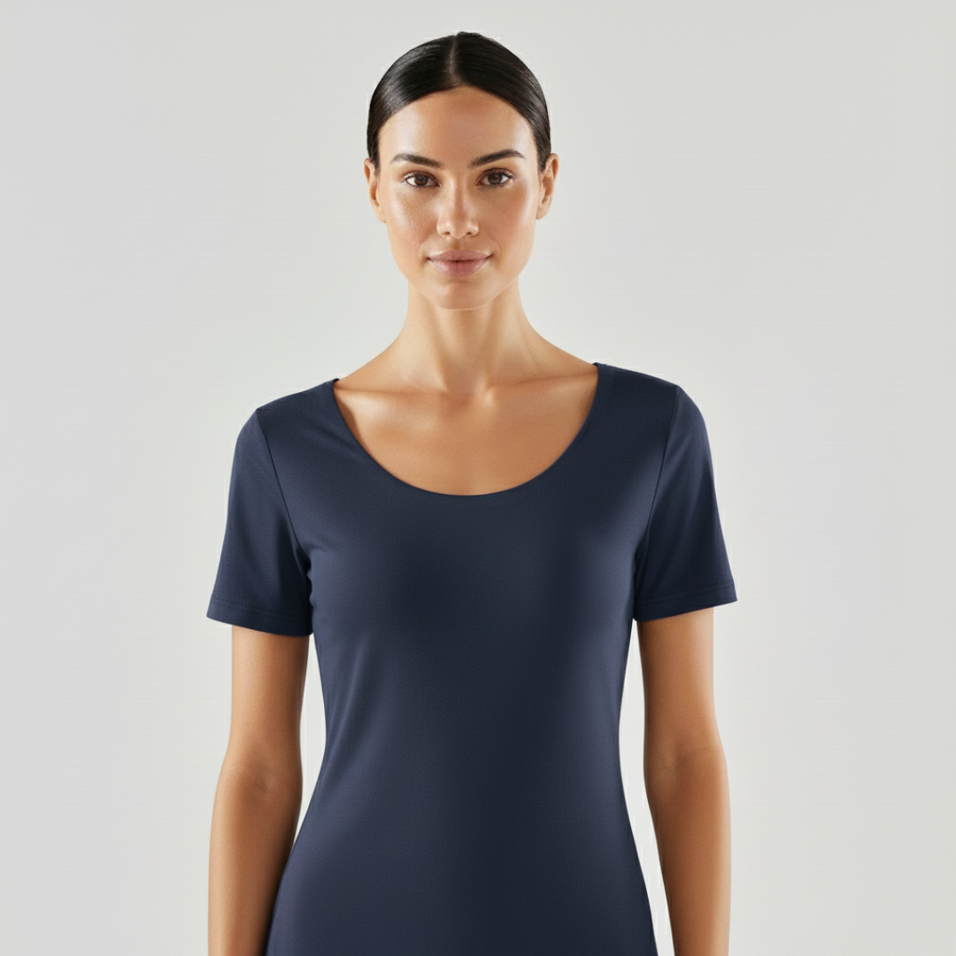 Wide neck - short sleeve