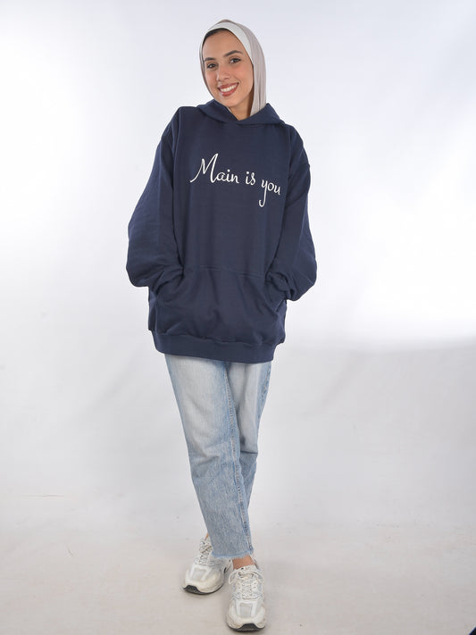 Dark blue hoodie