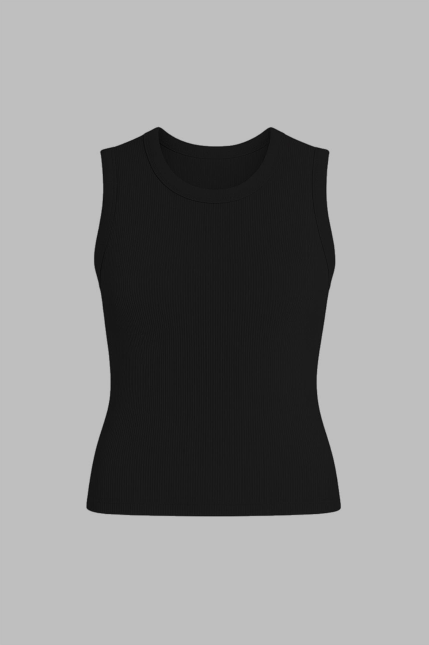 Ribbed Sleeveless cotton top - Blue