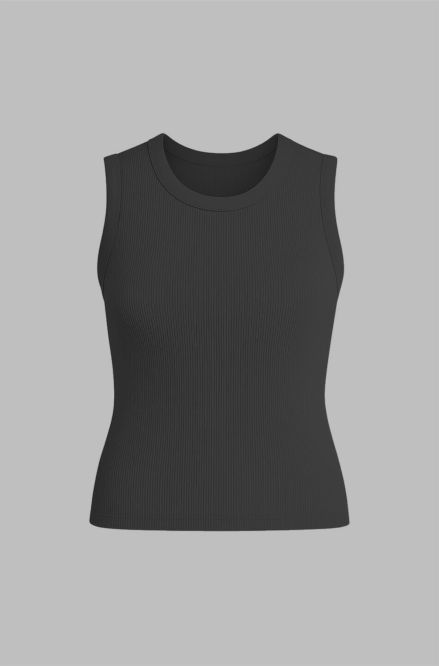 Ribbed Sleeveless cotton top - Blue